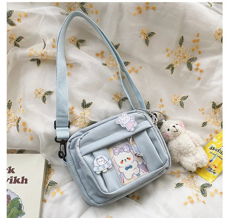 New Kawaii Bag Girls 2024 New JK Transparent Bag Small Crossbody Bag For Women Purses and Handbags Shoulder Bag Itabag Bolso