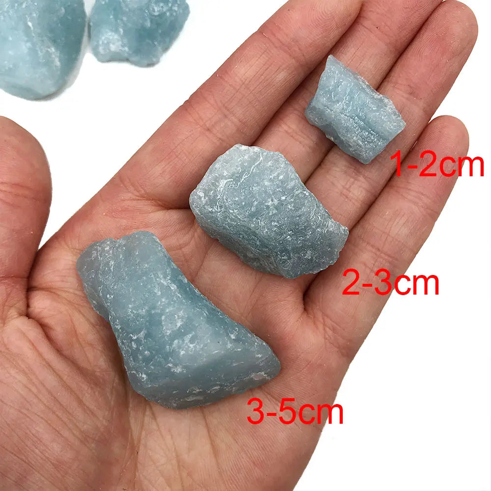 1pc Random Raw Aquamarine Natural Stone Ccrystals and Stones Healing Rock Mineral Rough Gemstone Home Decoration Room Decor Gift