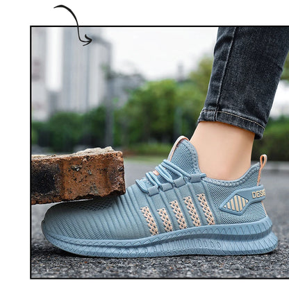 Women's Work Safety Shoes, Anti Impact Steel Toe, Anti Puncture, Wear-resistant Fashion Sports Shoes