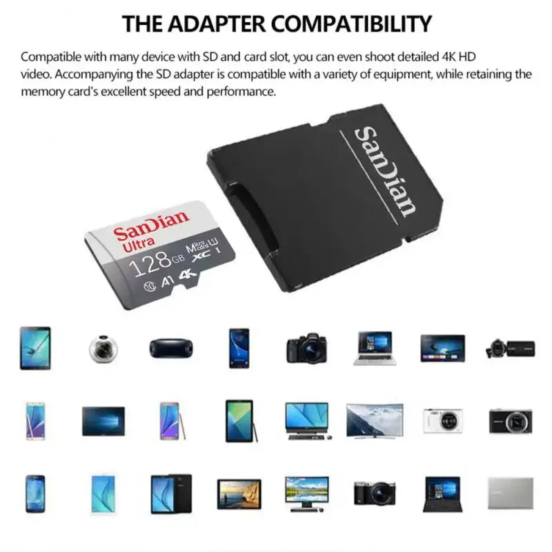 NEW Original Class10 High Speed 1TB Micro TF Card 2TB SD Card High Capacity Memory Card 128GB For Camera Smartphone With Adapter