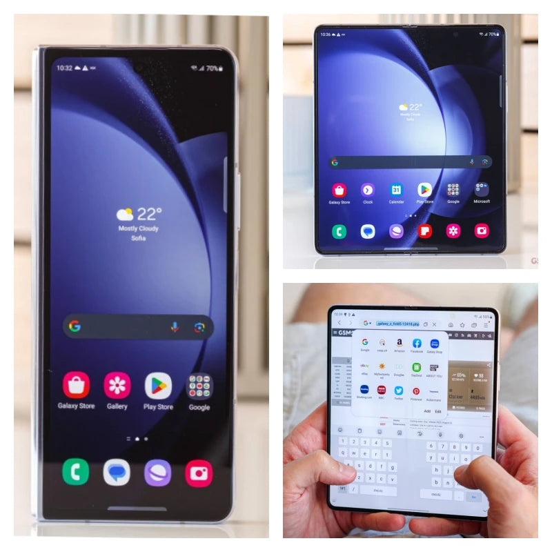 Samsung Galaxy Z Fold5 Fold 5 5G F946U1 F946N 7.6" AMOLED 12GB 256/512GB/1TB Snapdragon NFC 95% New Original Foldable Cell Phone