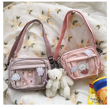 New Kawaii Bag Girls 2024 New JK Transparent Bag Small Crossbody Bag For Women Purses and Handbags Shoulder Bag Itabag Bolso