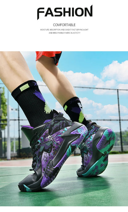 New Arrival Basketball Shoes Lightweight Breathable Sports Shoes Men Training BasketSneakers Street Combat Basketball Boots