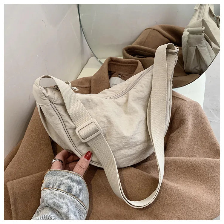 Casual Nylon Hobos Crossbody Bag for Women Designer Shoulder Bags Large Capacity Tote Lady Travel Shopper Bag Female Purses 2024