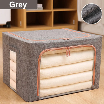 Foldable Storage Organizers Clothes Blanket Quilt Organizer Box Large Capacity Closet Sweater Storage Clothes Cabinet Organizer