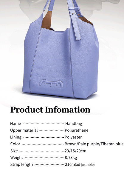 Ladies Handbag 2024 New Fashion Simple PU Material Classic Style Large Capacity Commuter Wallet Women's Tote Bag