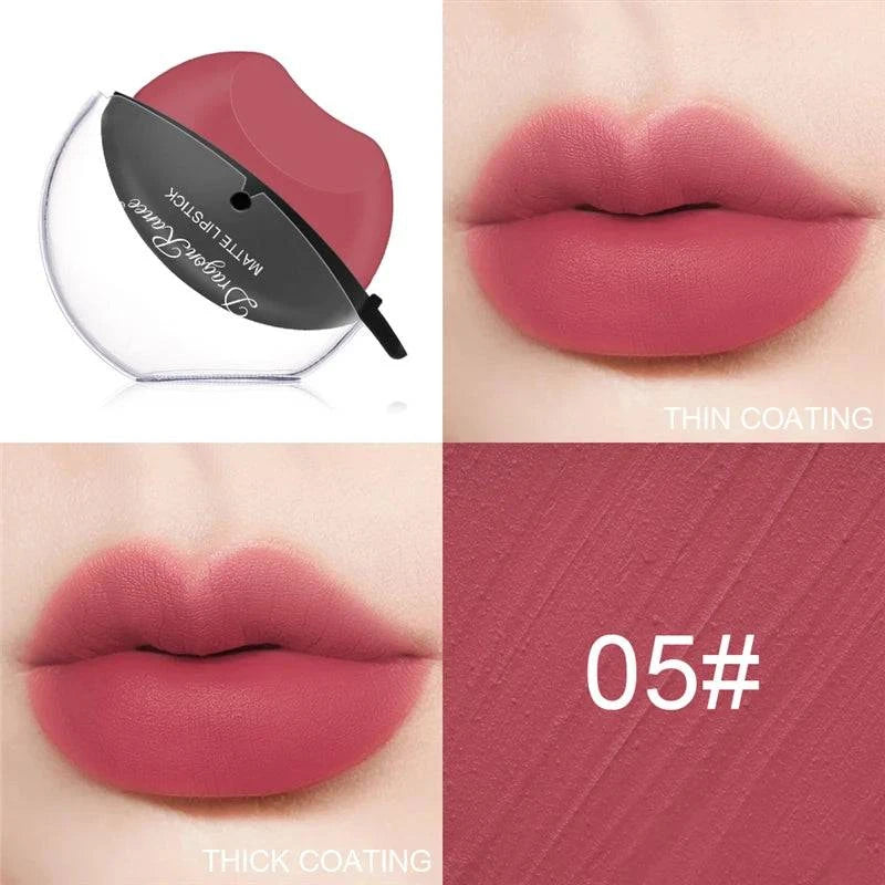 New Squeeze Into Lazy Lipstick Lip-shaped Lipstick Moisturizing Matte Lip Makeup Tint Waterproof Nonstick Cup Lipgloss Korean - MarvelouStore