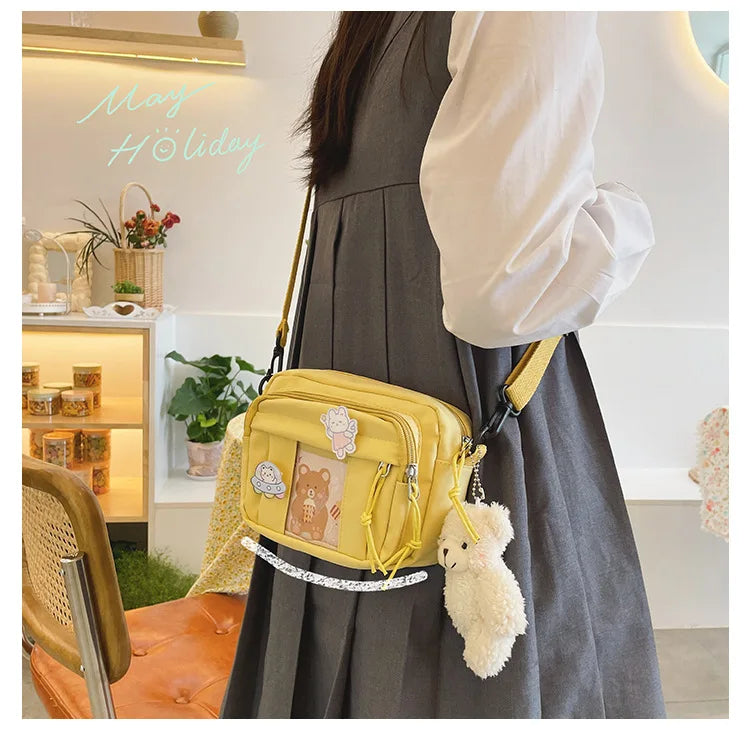 New Kawaii Bag Girls 2024 New JK Transparent Bag Small Crossbody Bag For Women Purses and Handbags Shoulder Bag Itabag Bolso