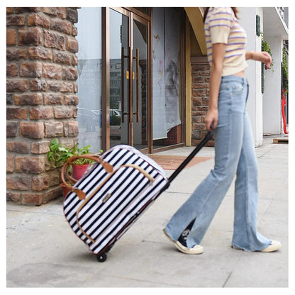 Large Capacity Women Travel Suitcase Trolley Bags Wheeled Bag Oxford Waterproof Rolling Luggage Travel Bag With Wheels