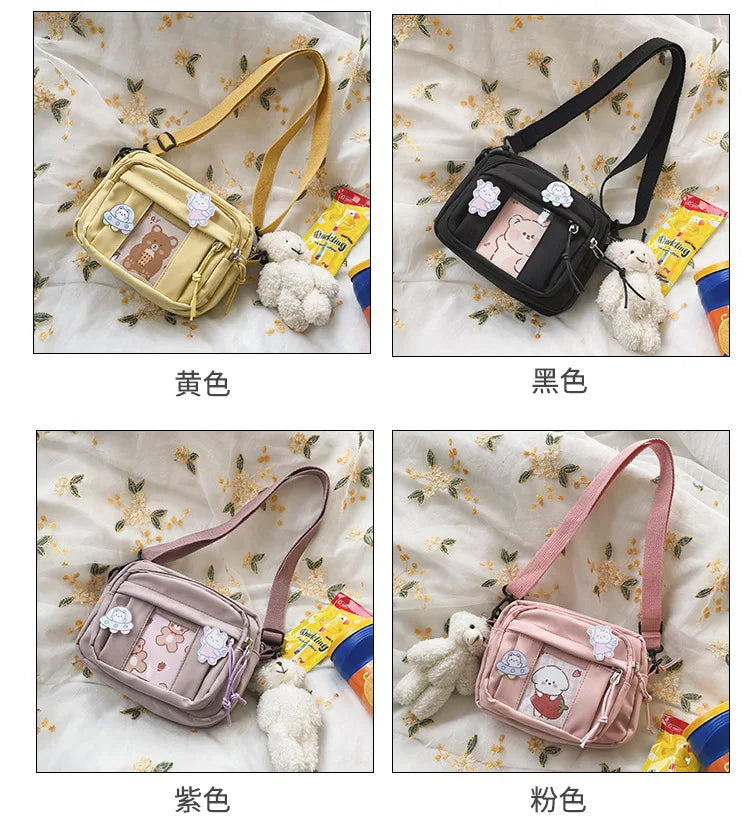 New Kawaii Bag Girls 2024 New JK Transparent Bag Small Crossbody Bag For Women Purses and Handbags Shoulder Bag Itabag Bolso