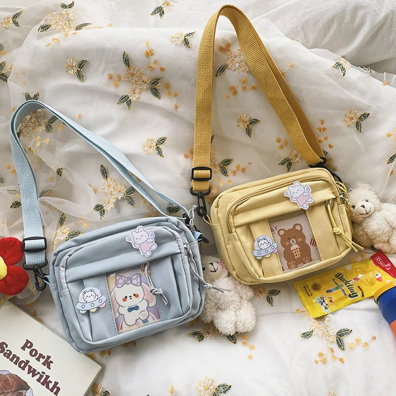 New Kawaii Bag Girls 2024 New JK Transparent Bag Small Crossbody Bag For Women Purses and Handbags Shoulder Bag Itabag Bolso