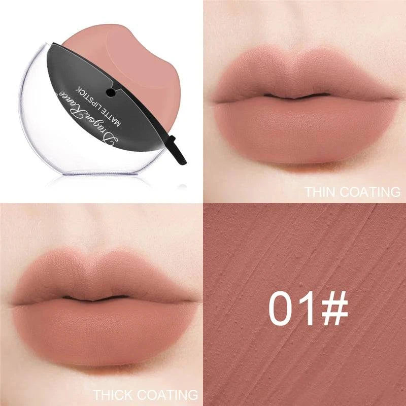 New Squeeze Into Lazy Lipstick Lip-shaped Lipstick Moisturizing Matte Lip Makeup Tint Waterproof Nonstick Cup Lipgloss Korean - MarvelouStore