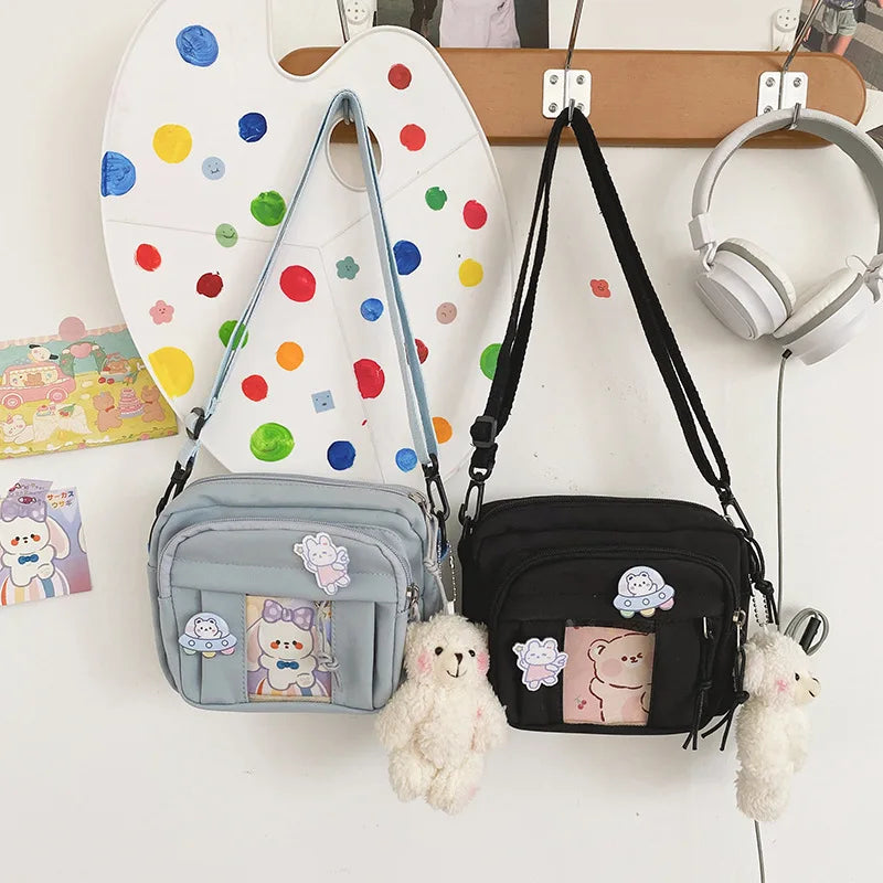 New Kawaii Bag Girls 2024 New JK Transparent Bag Small Crossbody Bag For Women Purses and Handbags Shoulder Bag Itabag Bolso