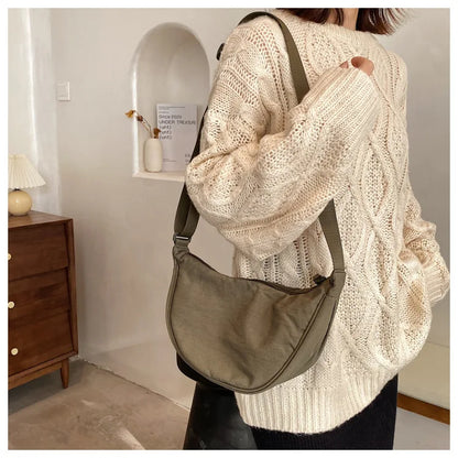 Casual Nylon Hobos Crossbody Bag for Women Designer Shoulder Bags Large Capacity Tote Lady Travel Shopper Bag Female Purses 2024